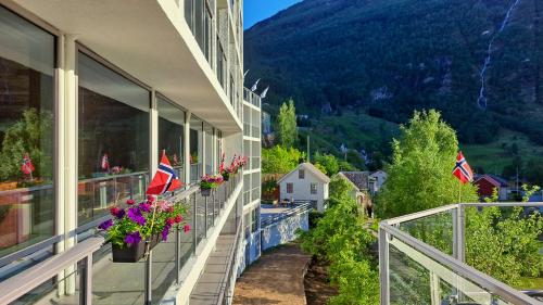 ระเบียง/ชานเรือน, Hotel Geiranger in เกแรงเกอร์