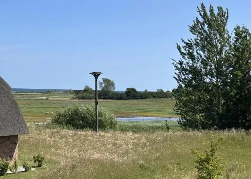 Reetdorf Geltinger Birk Atelierhaus Morsezeichen in Nieby, Deutschland