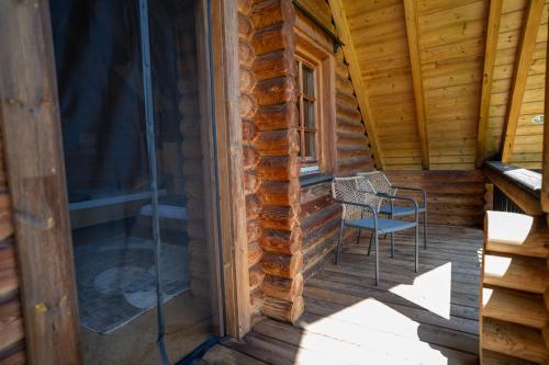 Balcony/terrace, Das Josef - Idyllisches Blockhaus, barrierefrei, zwischen den Seen in Oberwang