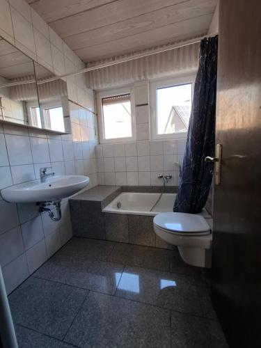 Fürdőszoba, Monteurwohnung Westfalen Ferienwohnung Rhede in Rhede