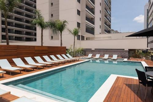 1708 Studio ampliado ao lado do Shopping Frei Caneca, Ar-condicionado, piscina com solarium, piscina aquecida coberta, academia, saunas e muito mais, São Paulo