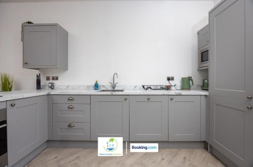Kitchen, 2 Bedroom Apartment By Green Haven Escapes Short Lets & Serviced Accommodation In Leeds with Free Wi in Far Royds