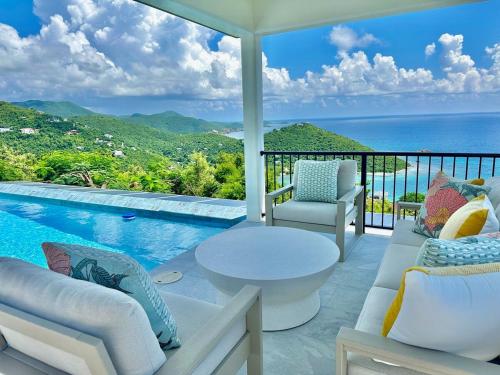 Pool Villa with Vast Views of Crisp Ocean Horizon - Villa Panache in Cruz Bay