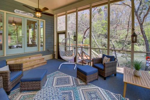 Riverfront Home w Gameroom & Screened Porch in Ellijay, USA