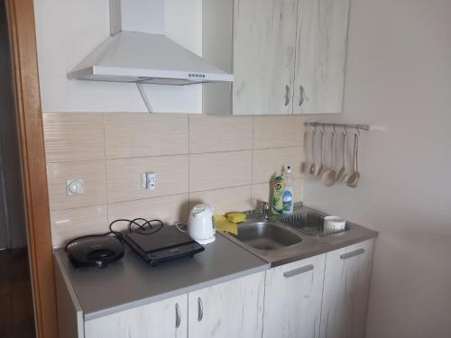مطبخ, Studio apartman Eden sea view in Njivice