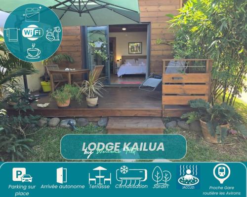 Lodge Kailua, avec jacuzzi en plein cœur de ville - Location saisonnière - Les Avirons