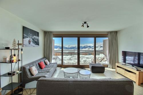 ARC 1600, LE RIDGE, Appartement 10 personnes Duplex Vue Montagne - ski aux pieds - Sauna, Hammam, Piscine, Salle de salle de sport-fitness, Arc 1600
