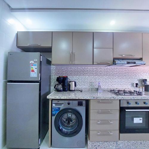 주방, City style apt, Netflix, Wi-Fi in 엘 하파