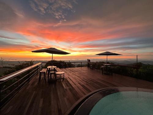 Balkong/terasse, Sinurambi Cottage Rental in Penampang