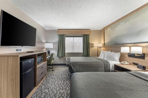 Double Room with Two Double Beds and Walk-In Shower - Disability Access/Non-Smoking
