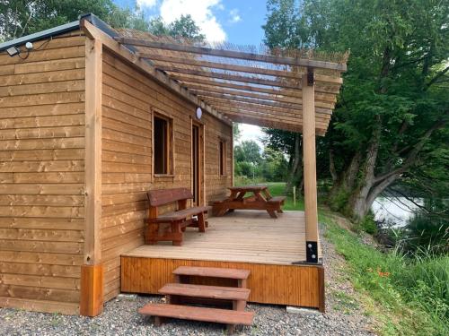 La Ramure - Tiny chalet et sauna privatif, vue lac et pêche en famille