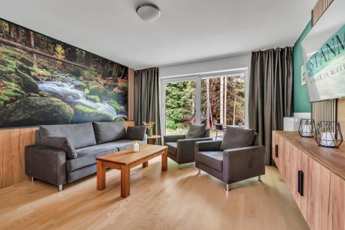 Einrichtungen, STANMA Lodge Braunlage - Naturpartments am Fluss mit Sauna und Bergblick in Braunlage