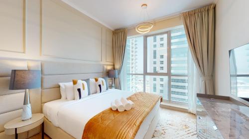 Vacationer I Glamorous 2 Bedroom I Steps from Barasti Beach I Marina Views, Dubaj (zdjęcie 4)