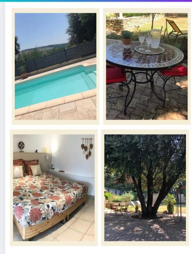 Garden level, pool access, La Massane in Vallabrix