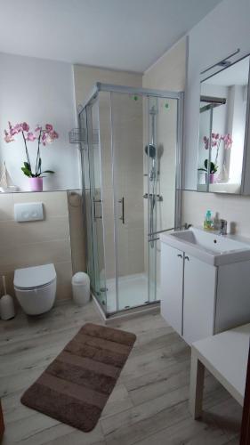Bathroom, Ferienwohnung Uschi in Welschneudorf