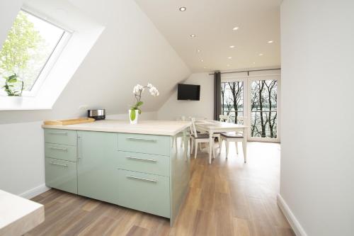 廚房, 斯里貝力克公寓 (Appartementhaus Schleiblick) in 拉本基爾興-福呂克