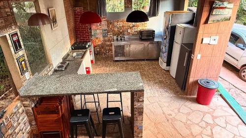 Kitchen, Casa Chacara Charmosa em Caldas Novas! in Estância Chácara Itapema