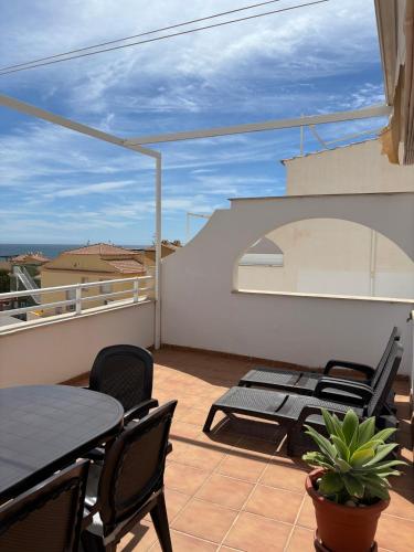 شرفة/ تراس, Precioso apartamento con vistas al mar in San Juan de los Terreros