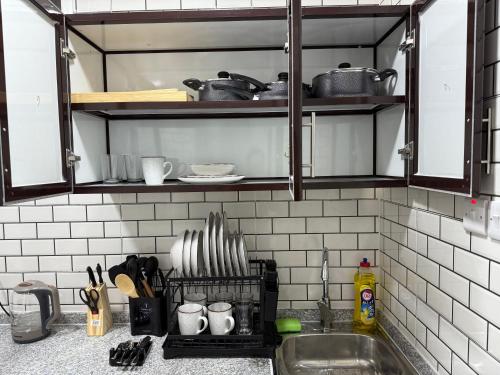 Kitchen, Brand new - Stylish Studio Near to Yas & Airport near Al Raha Mall