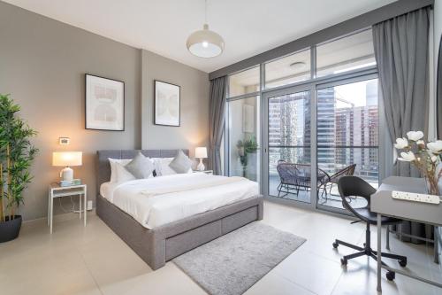 Vogue Downtown Dubai Spacious one Bedroom Apartment with Balcony Amazing Burj view from the swimming pool located Bellevue tower walkable to burj khalifa and the dubai mall, Dubai (foto 5)