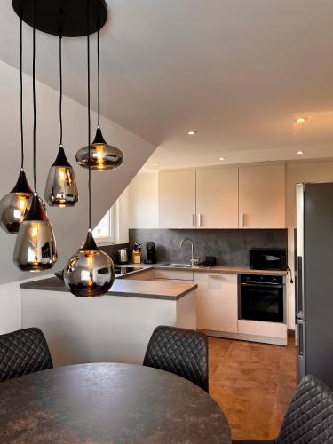 Konyha, Deluxe Apartment in Jettingen-Scheppach