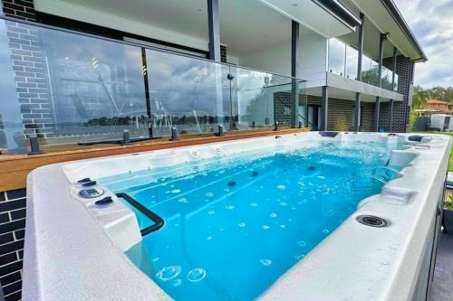 Floor plans, Peace In Paradise near Nelson Bay- waterviews, spa, adventures in Lemon Tree Passage