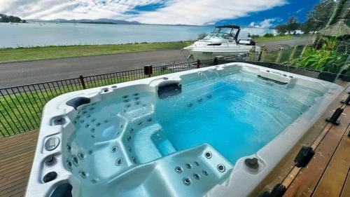 Floor plans, Peace In Paradise near Nelson Bay- waterviews, spa, adventures in Lemon Tree Passage
