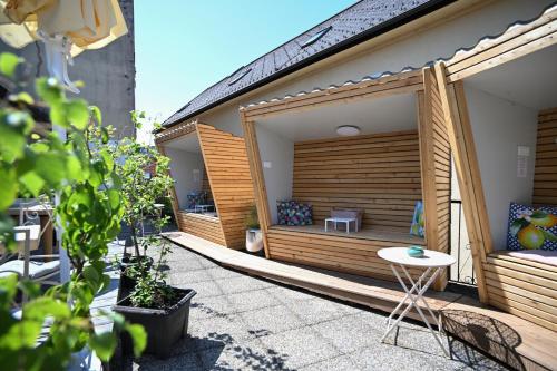 발코니/테라스, Boutique Hotel Goldenes Lamm Villach in 필라흐