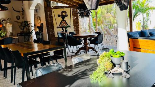 Restaurace, Villa Chanalu in Ngaparou