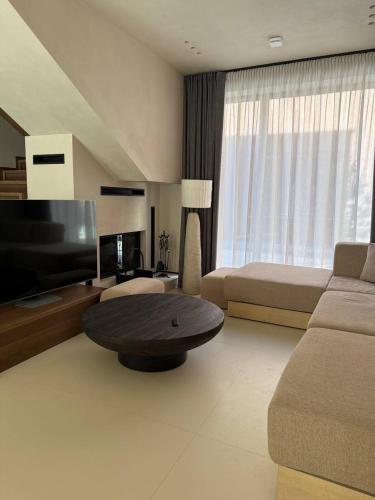 Ortak salon/TV alanı, GirSki CHALET in Ivano-Frankivsk