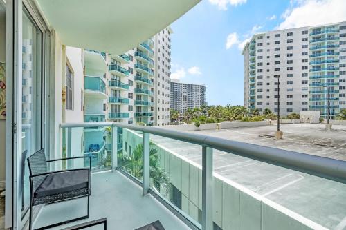 The Tides Apartments on the beach in Hollywood, USA