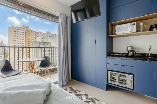 Studio c/ varanda e vista em Consolação - VNO1417, San Paolo