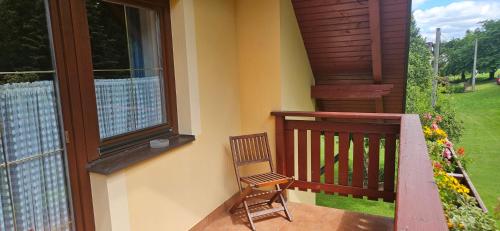 balkon/terras, Chalupa U Zvonka Trojanovice in Trojanovice
