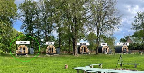 Viesnīcas āriene, Gościn nad Drawą Glamping (Goscin nad Drawa Glamping) in Dominikowo