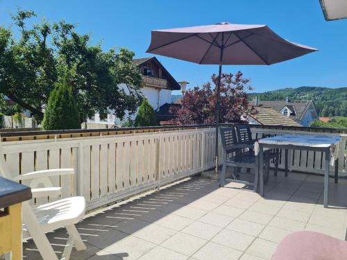 Balkon/teras, Ferienhaus Falkenstein in Frauenau