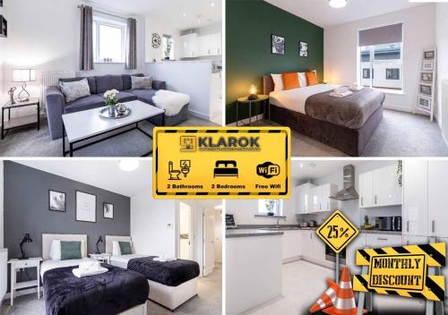 Large 2Bed Central Apartment Inc Free Parking By Klarok Accommodation Ltd