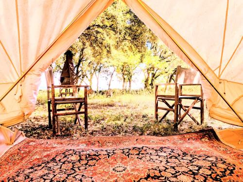 Glamping Grignan 2 tentes 40m2 9 personnes vue exceptionnelle in Réauville