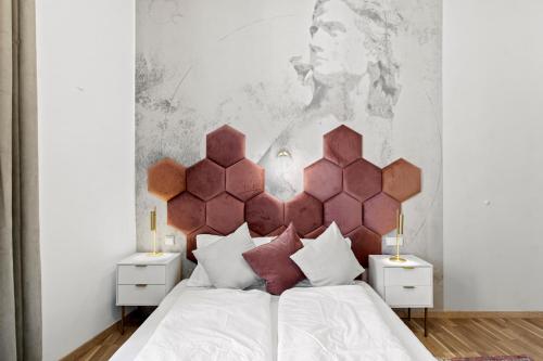 Ágy, Elegant Room Near Prater & City Center in 02. kerület - Lipótváros