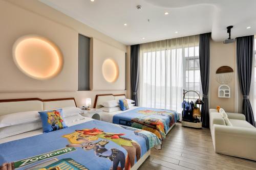 初心莫舍酒店Chuxin Moshe Hotel Shanghai Shanghai International Tourism Resort BranchFree shuttle to Shanghai Airport Disneyland Heartshaped outdoor infinity pool Freshly ground coffee Laundry service Massage chairs Breakfast for foreign, Šanghaj (fotografie 9)