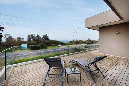balkon/terasa, Bayview Bliss Beachfront Escape Rye in Poloostrov Mornington