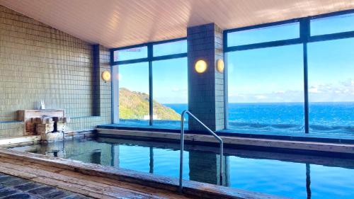 Hot spring bath, Itoen Hotel Atagawa in Izu