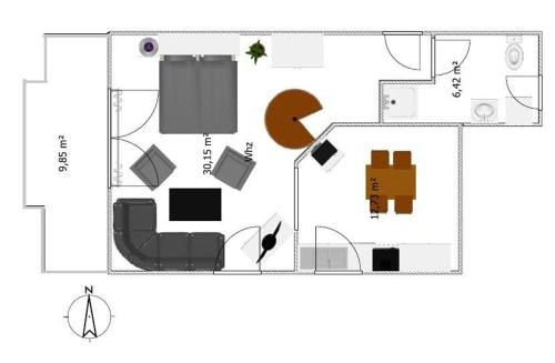 One-Bedroom Apartment with Balcony image 1