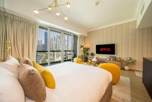 Stylish Studio Steps from Burj Khalifa Fountains, Dubaj (zdjęcie 9)