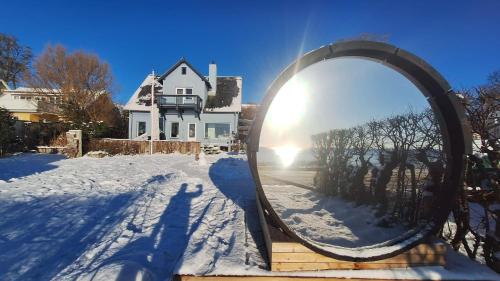 Sauna, Vidunderlig villa med direkte havudsigt in Helsingor