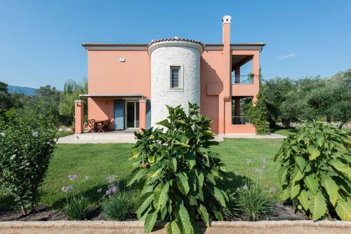 Contemporary Corfu Retreat 3 Bedrooms Villa Girasole Artful Decor Lush Garden Tranquil Setting