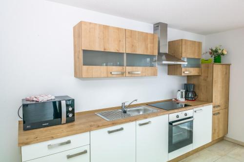 Konyha, Apartmenthaus Aulendorf in Aulendorf