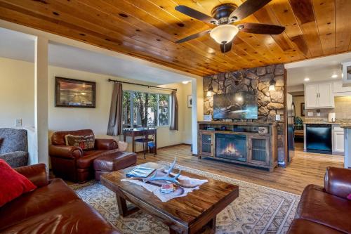 Large Yard with Fire Pit Show Low Cabin