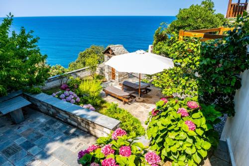 ogród, Hideaway in Damouchari with private access to sea ANNA's HORIZON in Ntamouchari