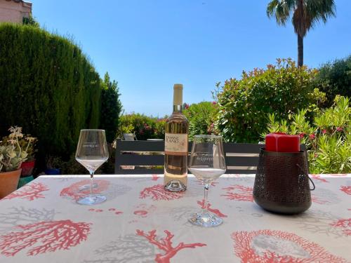 balcon/terrasse, Provenzalisches Haus Les Lauriers Roses - Garten mit Meerblick und Gemeinschaftspool by Riviera Home in La Baumette