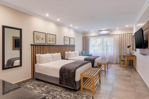 2 double beds
